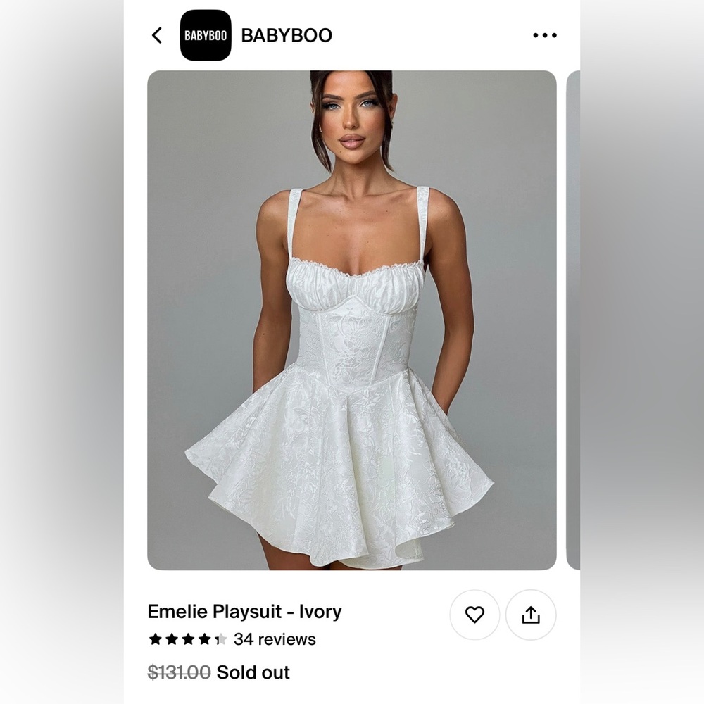 Emelie playsuit - ivory
